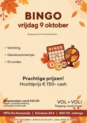 Bingo De Rollende Balletjes in Jubbega Bingo De Rollende Balletjes in Jubbega